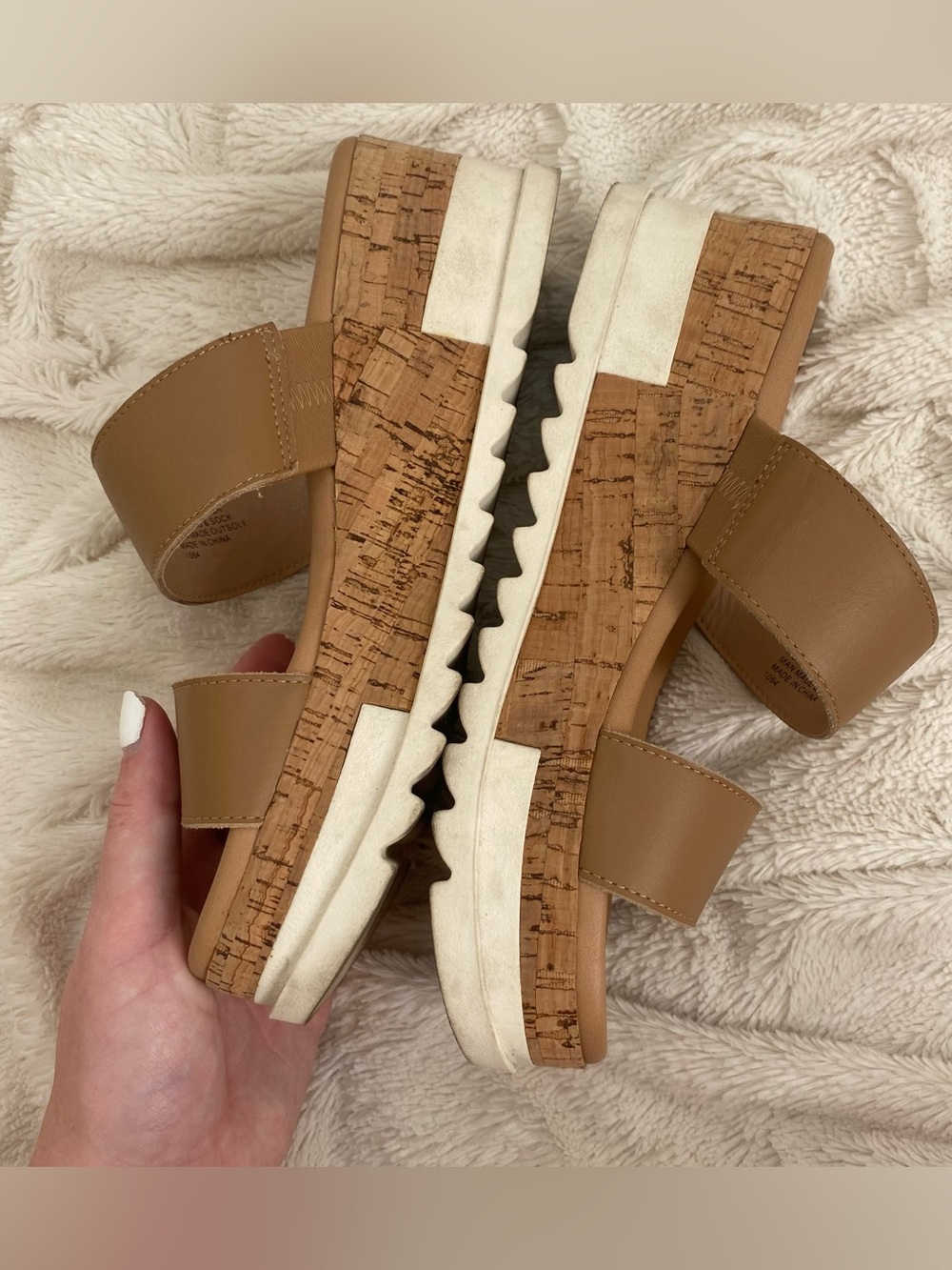 Steve Madden Defuse leather espadrille platform sandals tan Sz 7 - Picture 3 of 7